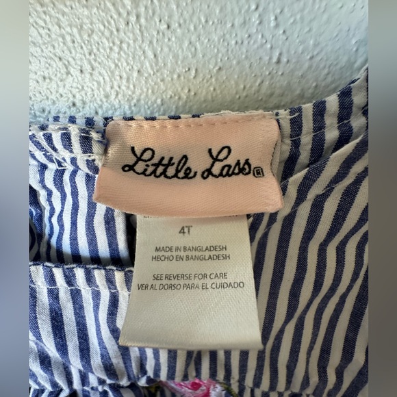 Little Lass Striped Top - Cold Shoulder 4T - Picture 7 of 8